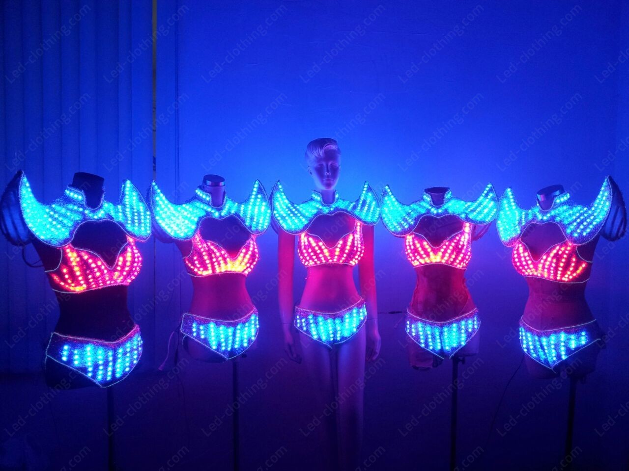 Dancer LED outfits with wings LED Clothing Studio Inc.