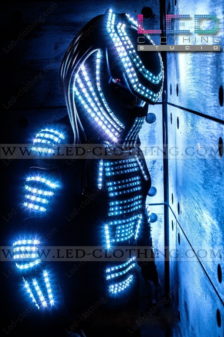 Predator Pixel LED Costume with wireless control | LED Clothing Studio