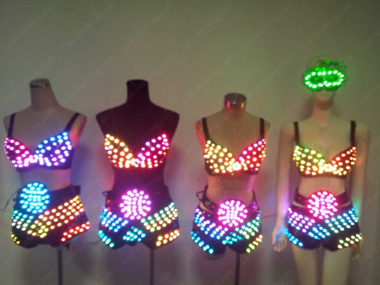Women LED pants with LED bra
