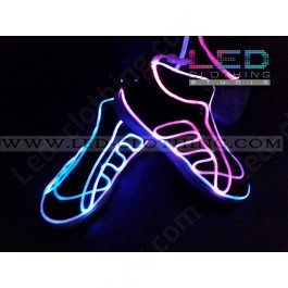 LED fiber optic RGB sneakers