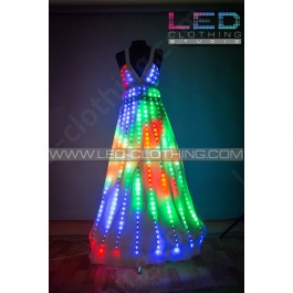 Digital Pixel Aurora LED dress with wireless control